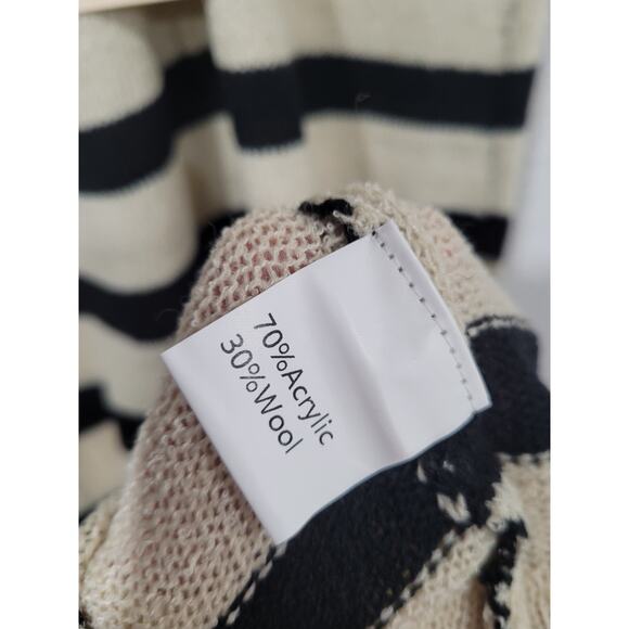 Atelier Evene Paris Women's Black‎ and Cream Striped Strap Dress size S/M #P3 - Picture 8 of 8